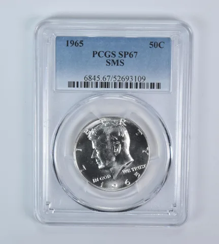 1965 Kennedy Half Dollar SMS SP67 PCGS Blue Label