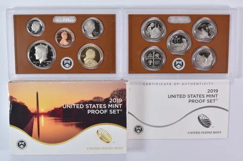 2019 Proof Set with Original Box & COA (10 coins)