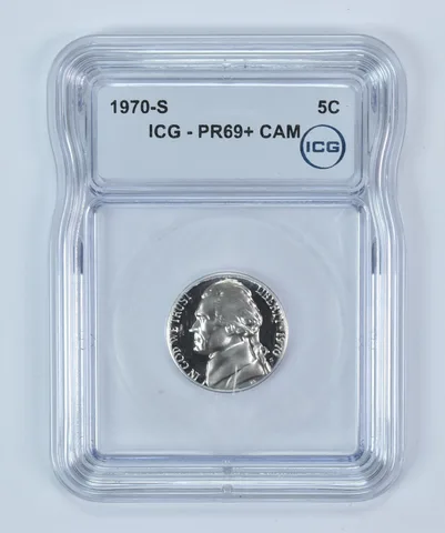 1970-S Jefferson Nickel PR69+ CAM ICG