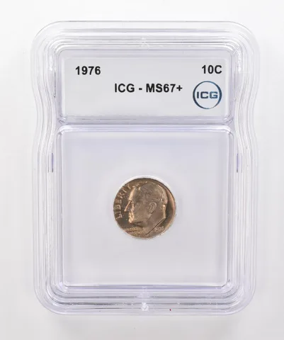 1976 Roosevelt Dime MS67+ ICG Beautiful Tone *2044