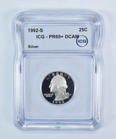 1992-S Washington Quarter Silver PR69+ DCAM ICG