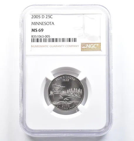 2005-D Washington State Quarter Minnesota MS69 NGC a0844