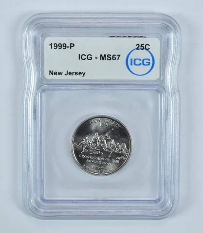 1999-P Washington State Quarter New Jersey MS67 ICG