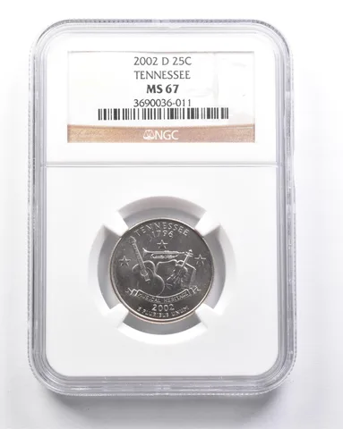 MS67 2002-D Washington State Quarter Tennessee NGC *6305