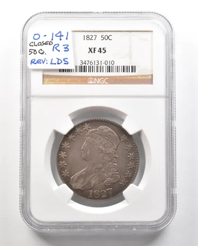 1827 Capped Bust Half Dollar XF45 NGC a4722