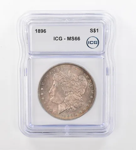 1896 Morgan Silver Dollar MS66 ICG Beautiful Tone *1002