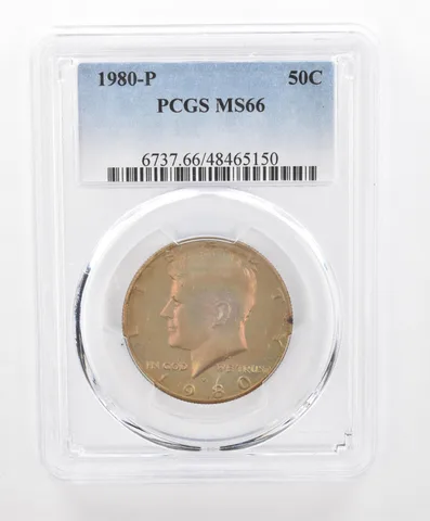 1980-P Kennedy Half Dollar MS66 PCGS Beautiful Tone *2798