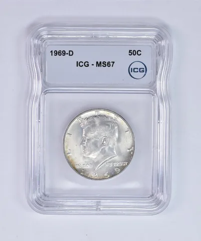 1969-D Kennedy Half Dollar MS67 ICG Beautiful Tone Reverse *8003