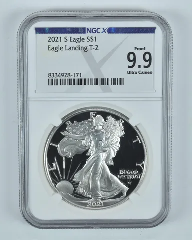 2021-S American Silver Eagle Type 2 Proof 9.9 NGC X NGCX