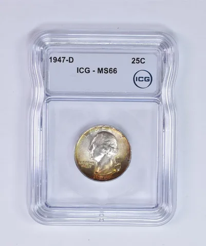1947-D Washington Quarter MS66 ICG Beautiful Tone *7992