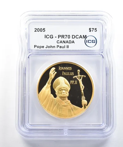 2005 Canada 75 Dollars Pope John Paul II PR70 DCAM ICG *2457