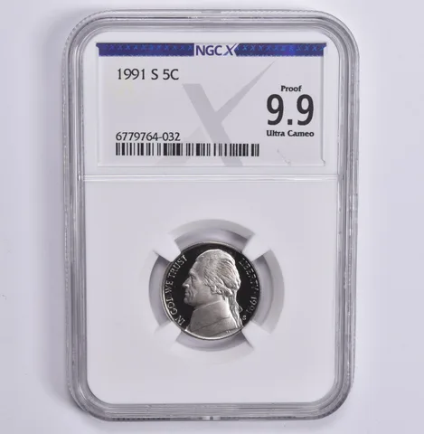 1991-S Jefferson Nickel Proof 9.9 UCAM NGC X NGCX