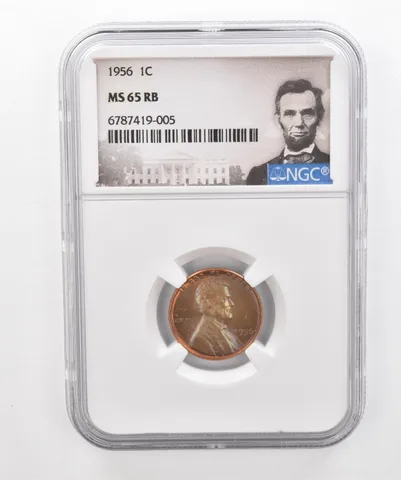 1956 Lincoln Wheat Cent MS65 RB NGC Beautiful Tone *2965