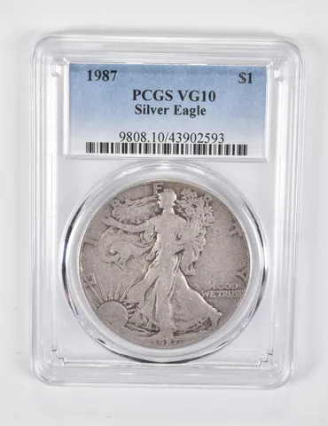 VG10 1987 American Silver Eagle PCGS Lowball *1781
