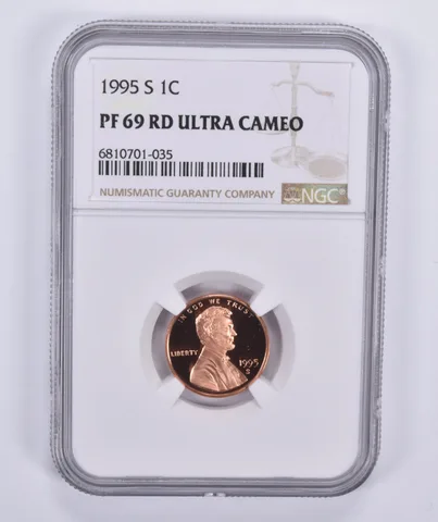 1995-S Lincoln Memorial Cent PF69 RD UCAM NGC Brown Lbl