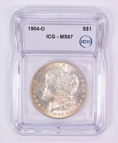 1904-O Morgan Silver Dollar MS67 ICG Beautiful Tone *1204