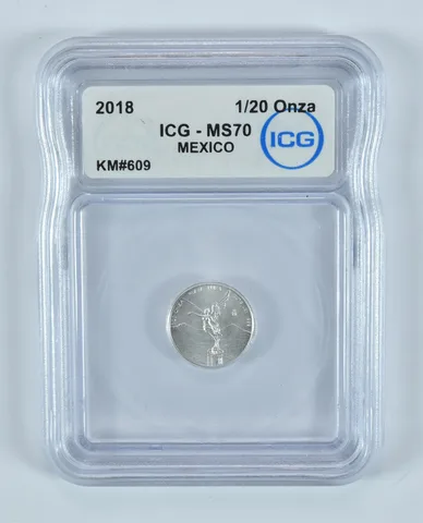 2018 Mexico 1/20 Onza Silver Libertad MS70 ICG