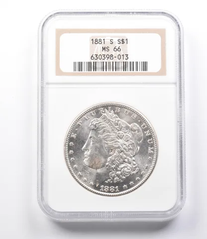 MS66 1881-S Morgan Silver Dollar NGC Old Holder a1936