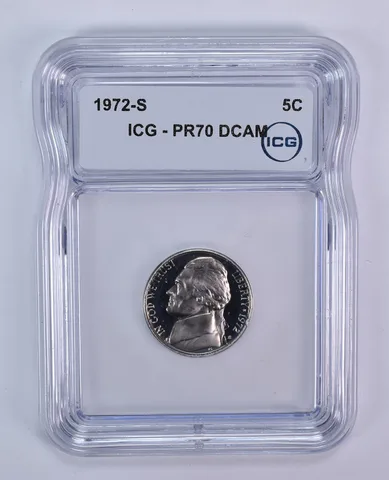 1972-S Jefferson Nickel PR70 DCAM ICG