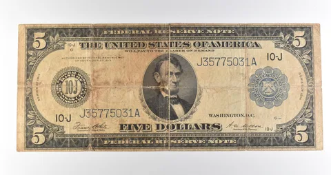1914 $5 Kansas City MO FRN Blue Seal Large Note Fr#883a *4648