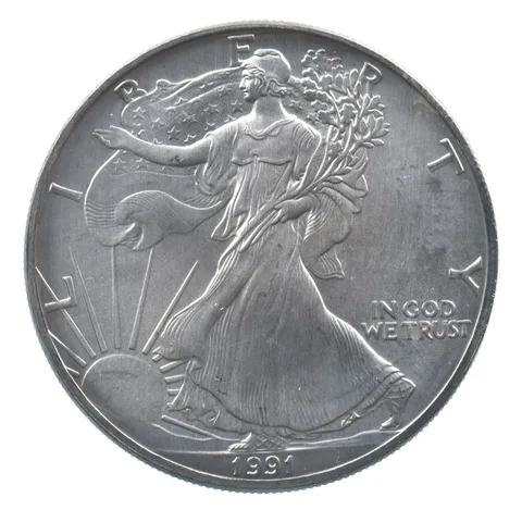 Better Date 1991 American Silver Eagle 1 Troy Oz .999 Fine Silver *553