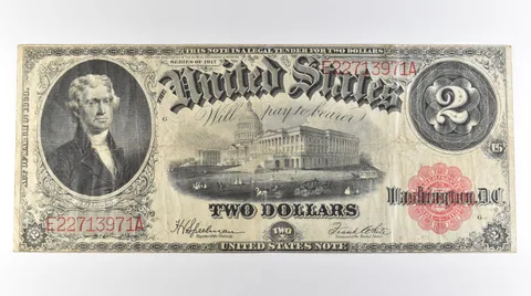 1917 $2 Legal Tender Large Note Red Seal *3072