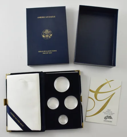 OGP 2007 Gold Eagle Proof Set 4-Coin BOX & COA - NO COINS
