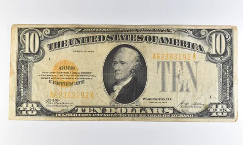 1928 $10 Gold Certificate Yellow Seal *8265