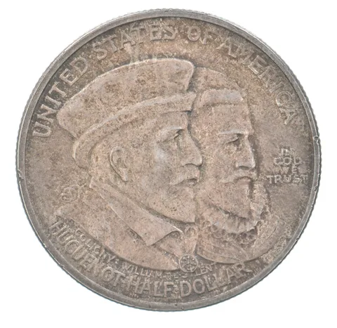1924 Huguenot Commemorative Half Dollar Beautiful Tone *3637