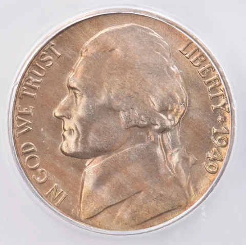 1949-D Jefferson Nickel MS67 FS ICG Beautiful Tone *0820