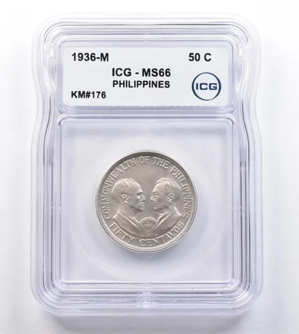 1936 M Philippines 50 Centavos KM#176 MS66 ICG *2027