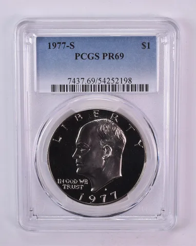 1977-S Eisenhower $1 PR69 PCGS Blue Label