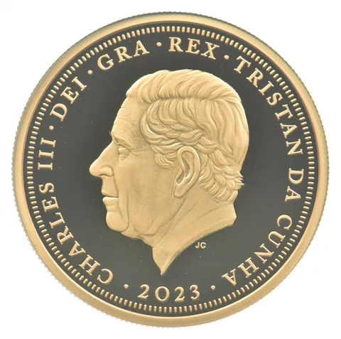 2023 Great Britain Gold Double Sovereign Charles III Coronation 7.9 Grams *4486