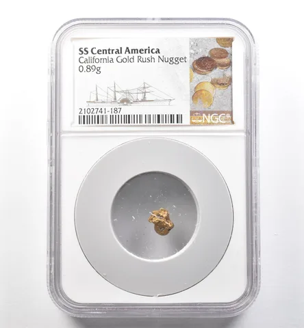 0.89 Gram Gold Nugget SS Central America California Gold Rush NGC *7779