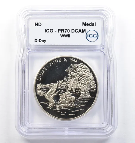 ND WWII D-Day Commemorative Medal PR70 DCAM ICG *0732