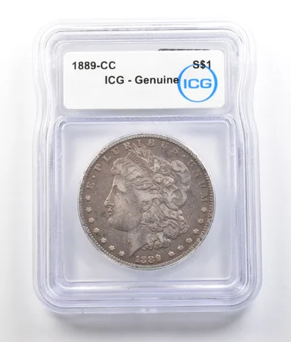 1889-CC Morgan Silver Dollar Genuine ICG *0734