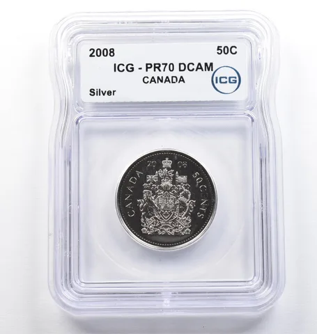 2008 Canada 50 Cents Silver PR70 DCAM ICG *9373