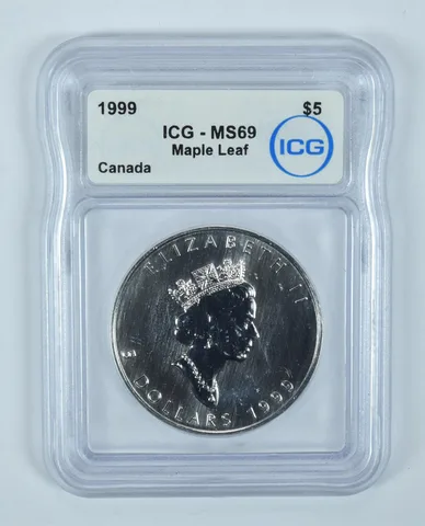 1999 Canada 5 Dollars Silver Maple Leaf MS69 ICG