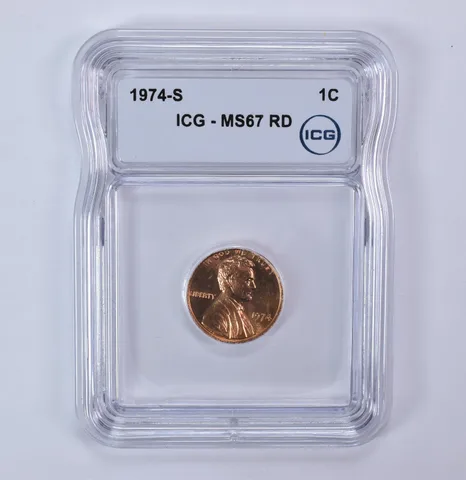 1974-S Lincoln Memorial Cent MS67 RD ICG