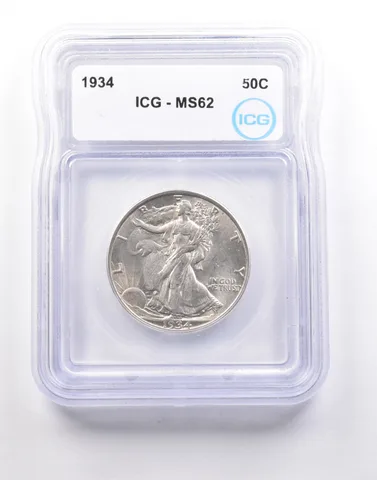 1934 Walking Liberty Half Dollar MS62 ICG a5120