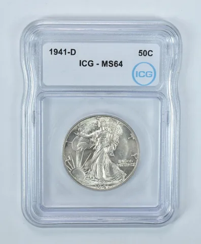 1941-D Walking Liberty Half Dollar MS64 ICG