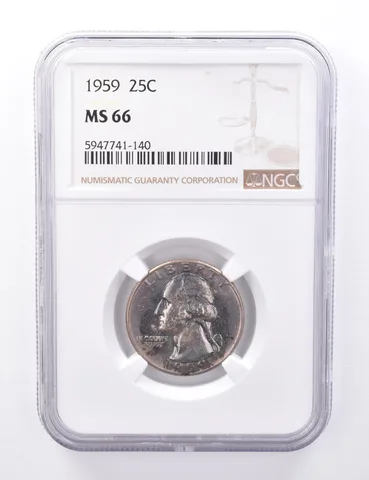 MS66 1959 Washington Quarter - Graded NGC Toned *4340