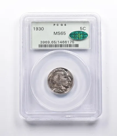 MS65 1930 Indian Head Buffalo Nickel CAC PCGS *0838