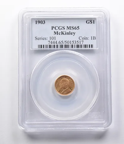 MS65 1903 $1 McKinley Gold Dollar PCGS a2746
