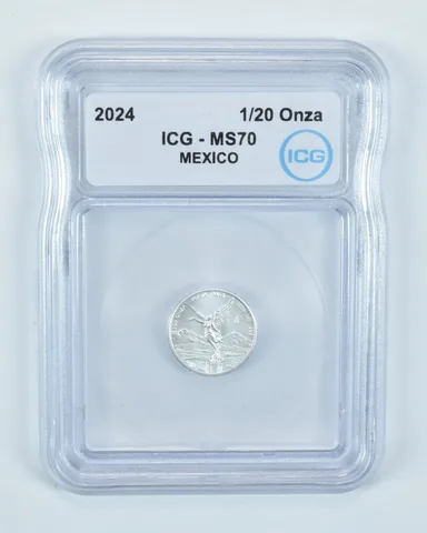 2024 Mo Mexico 1/20 Onza Silver Libertad MS70 ICG