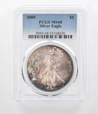 2000 American Silver Eagle MS68 PCGS Beautiful Tone a1235