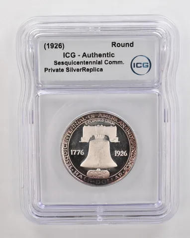 (1926) Sesquicentennial Commemorative Private Silver Round ICG Tone *4323