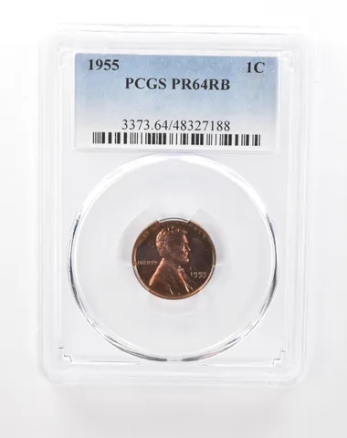 1955 Lincoln Wheat Cent PR64 RB PCGS Beautiful Tone *4654
