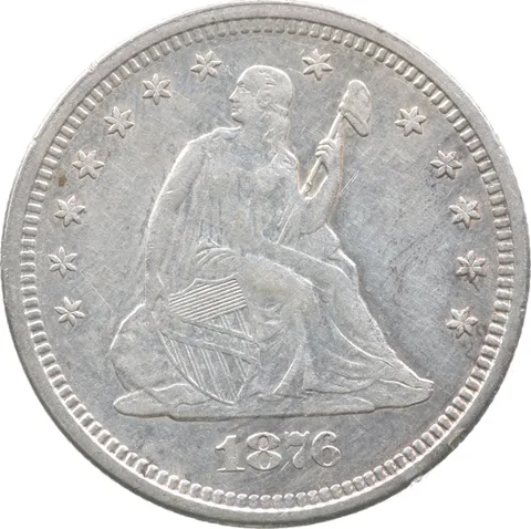 1876-S Seated Liberty Quarter *7617