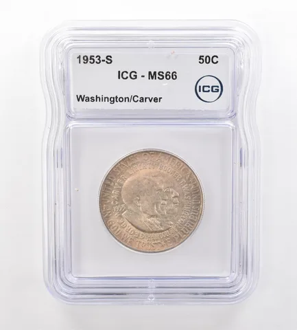 1953-S Washington Carver Commemorative Dollar MS66 ICG Beautiful Tone *7511